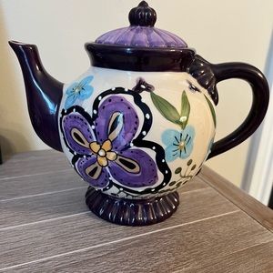 Pretty purple decorative tea pot